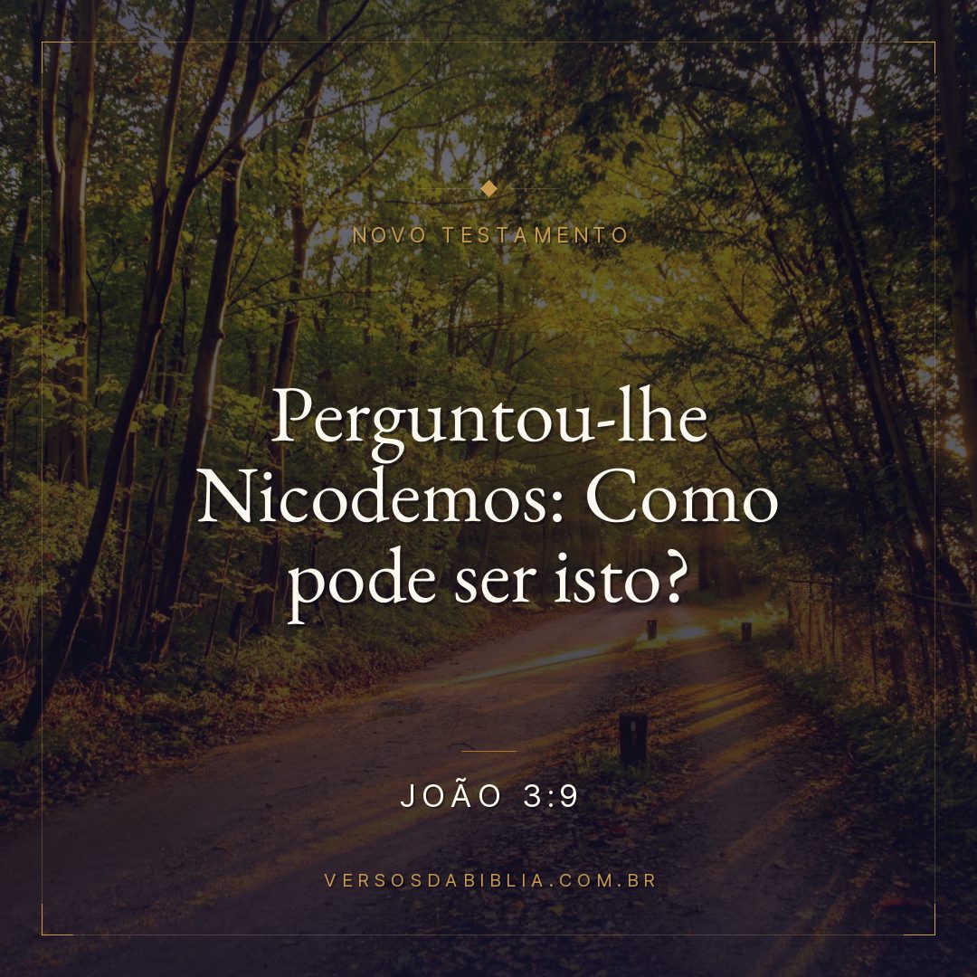 Perguntou-lhe Nicodemos: Como pode ser isto?