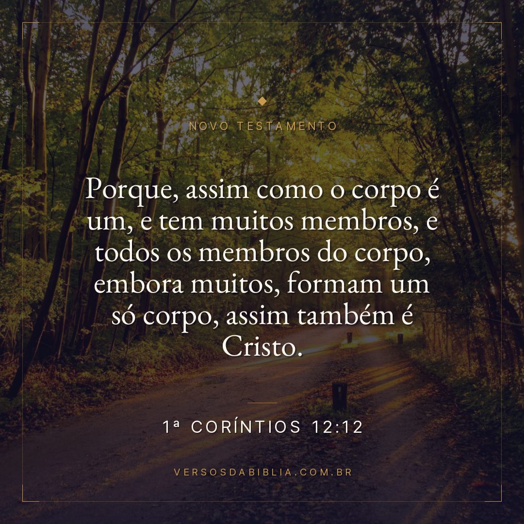 Porque, assim como o corpo é um, e tem muitos membros, e todos os membros do corpo, embora muitos, formam um só corpo, assim também é Cristo.