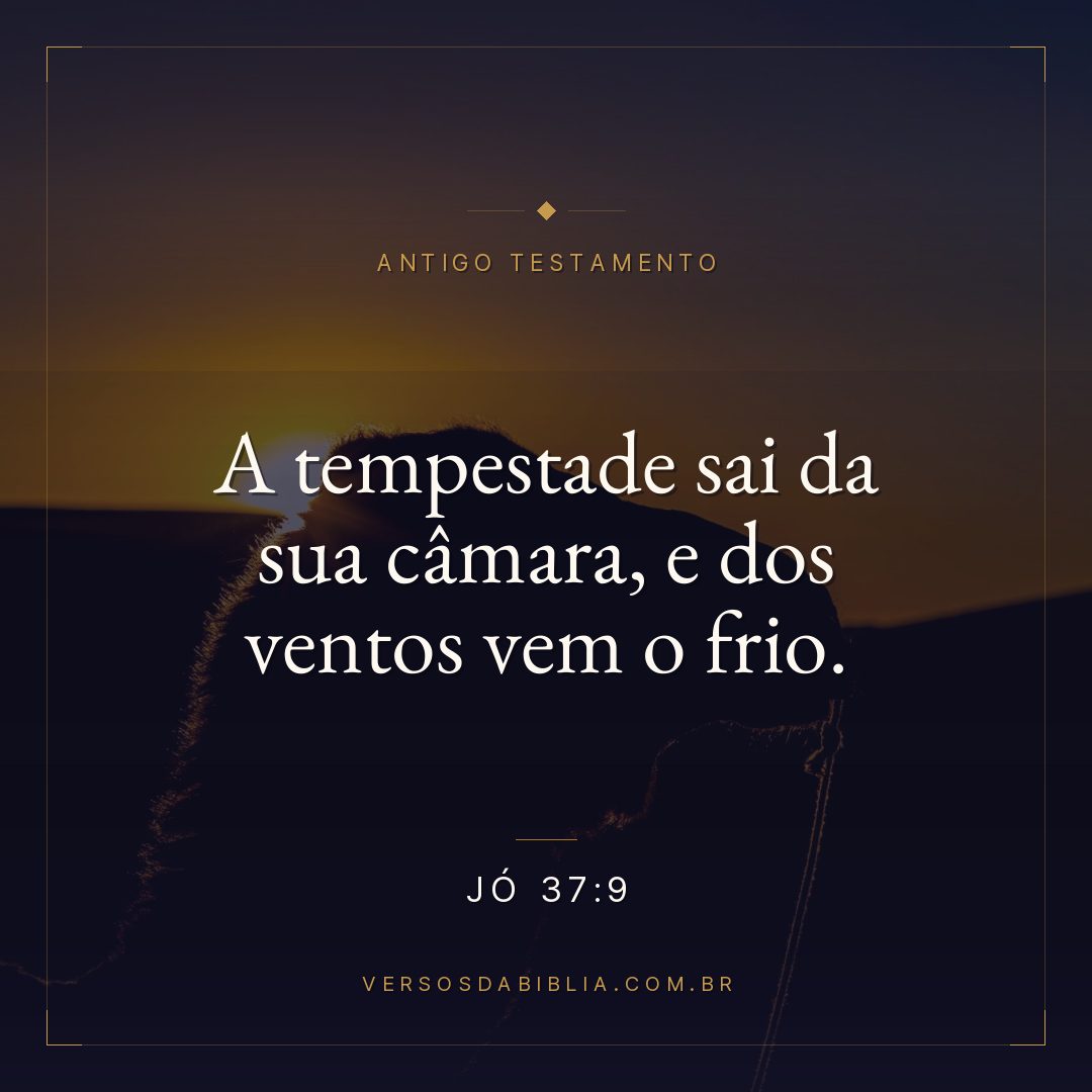 Jó - 37 - 9 - A tempestade sai da sua câmara