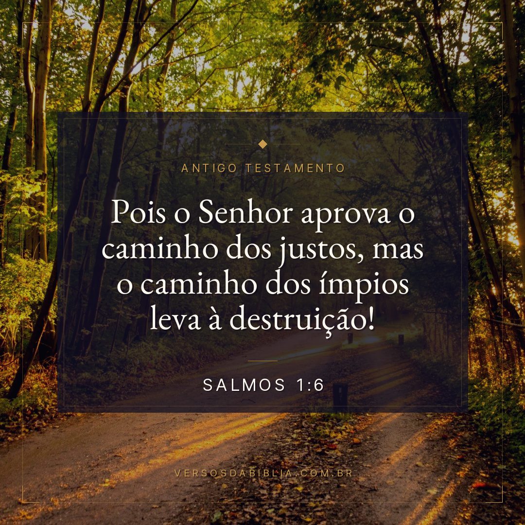 Salmos - 1 - 6 - Pois o Senhor aprova o caminho dos justos