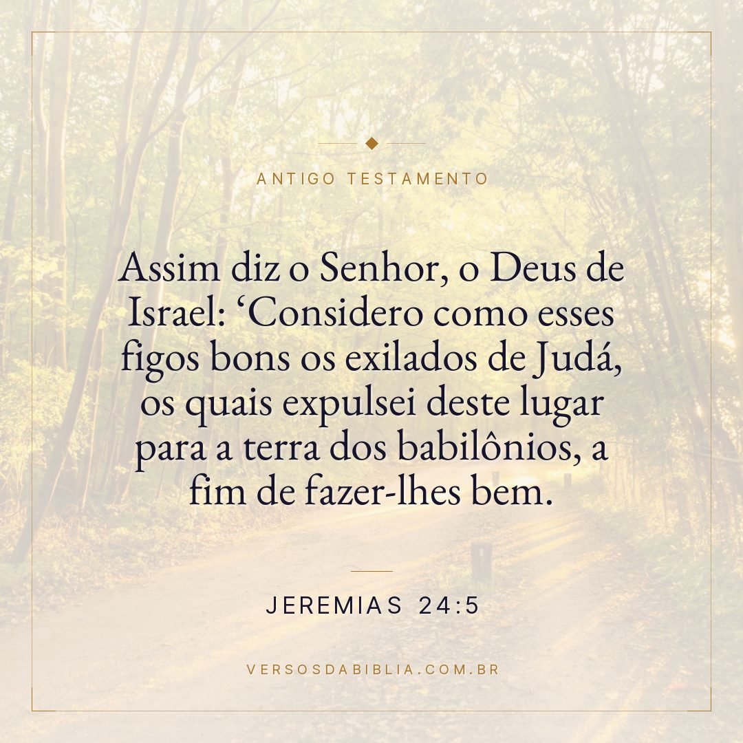 Jeremias - 24 - 5 - "Assim diz o Senhor