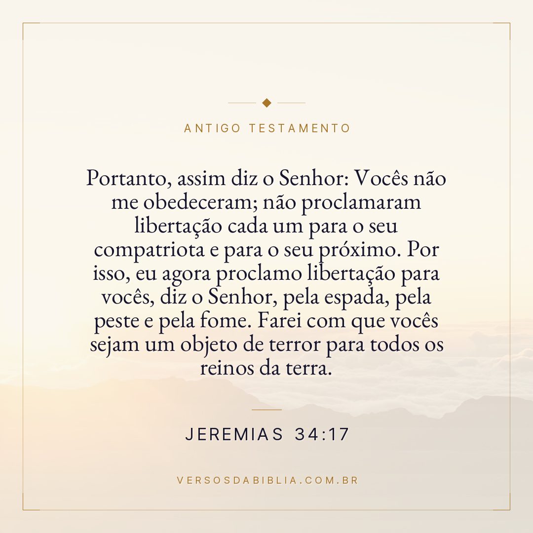 Jeremias - 34 - 17 - "Portanto