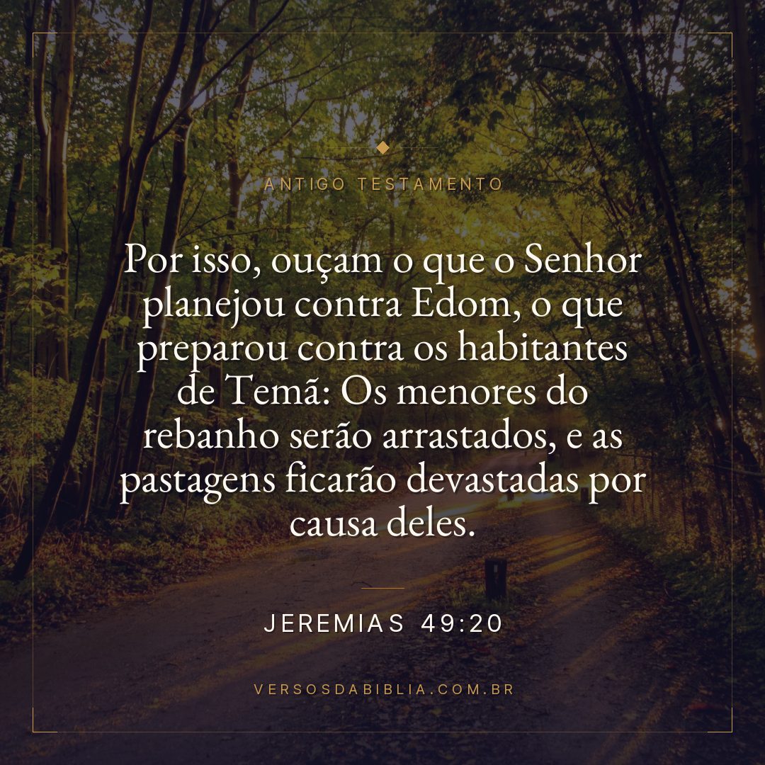 Jeremias - 49 - 20 - Por isso