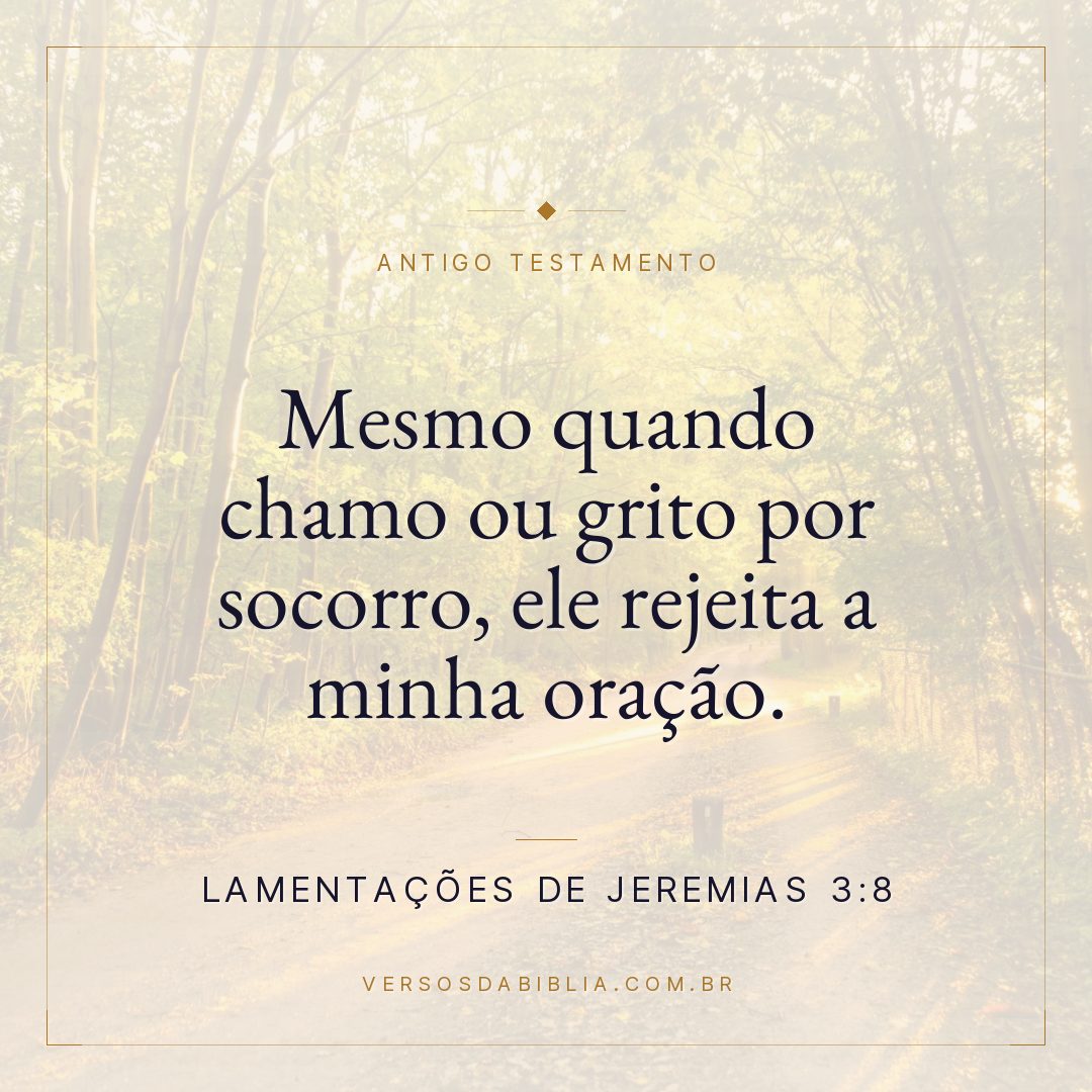 Lamentações de Jeremias - 3 - 8 - Mesmo quando chamo ou grito por socorro