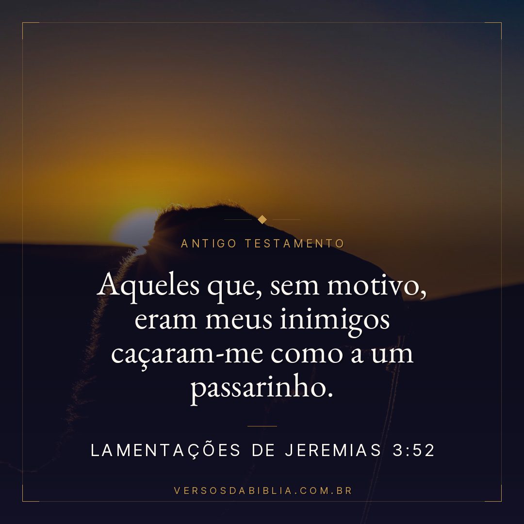 Lamentações de Jeremias - 3 - 52 - Aqueles que