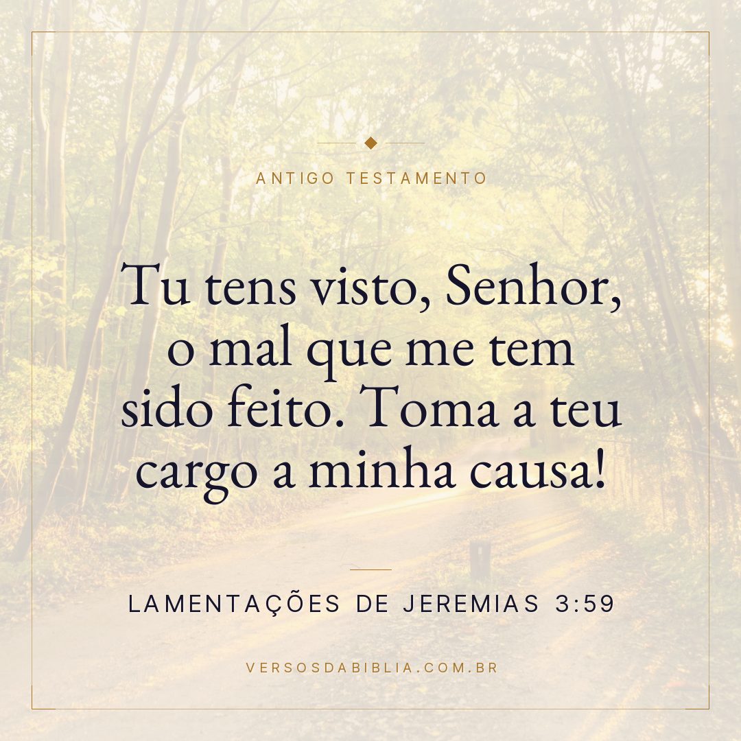 Lamentações de Jeremias - 3 - 59 - Tu tens visto