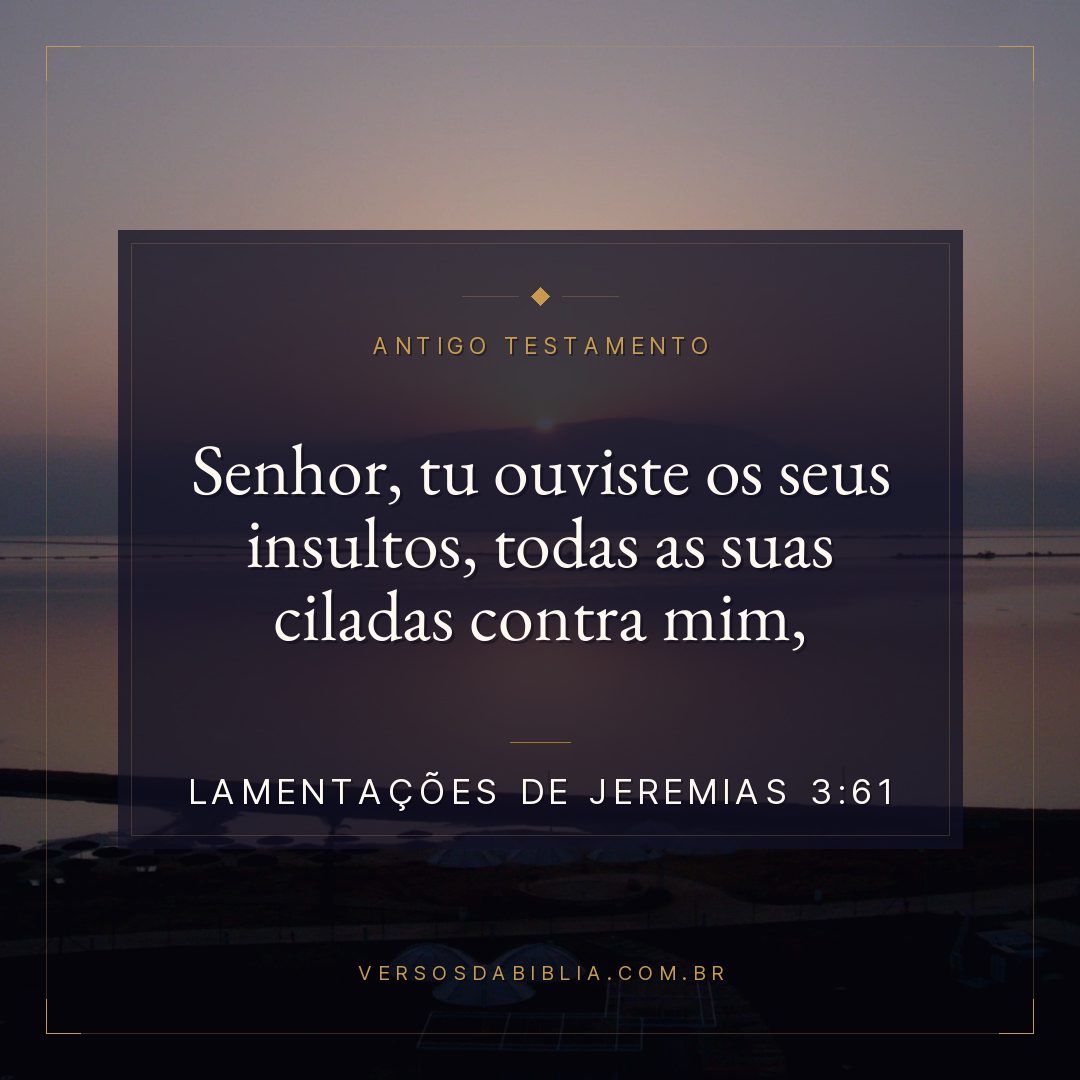 Lamentações de Jeremias - 3 - 61 - Senhor