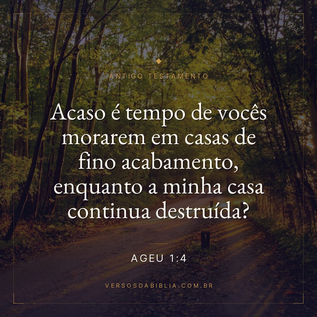 Ageu - 1 - 4 - "Acaso é tempo de vocês morarem em casas de fino acabamento