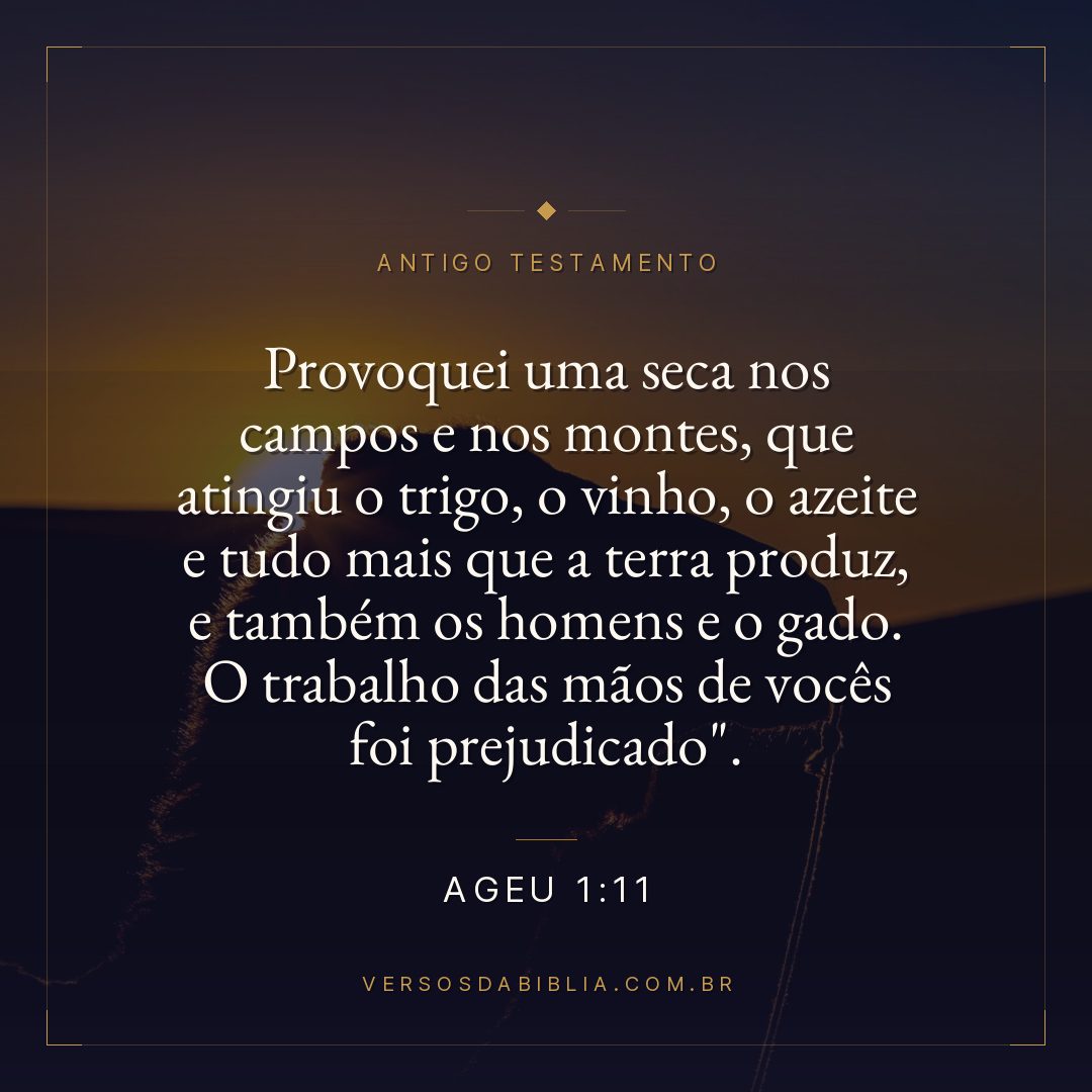 Ageu - 1 - 11 - Provoquei uma seca nos campos e nos montes