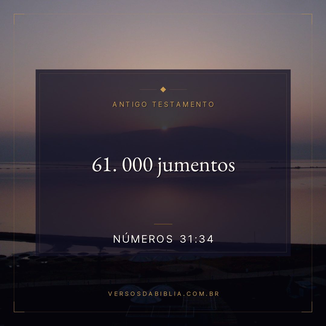 Números - 31 - 34 - 61. 000 jumentos